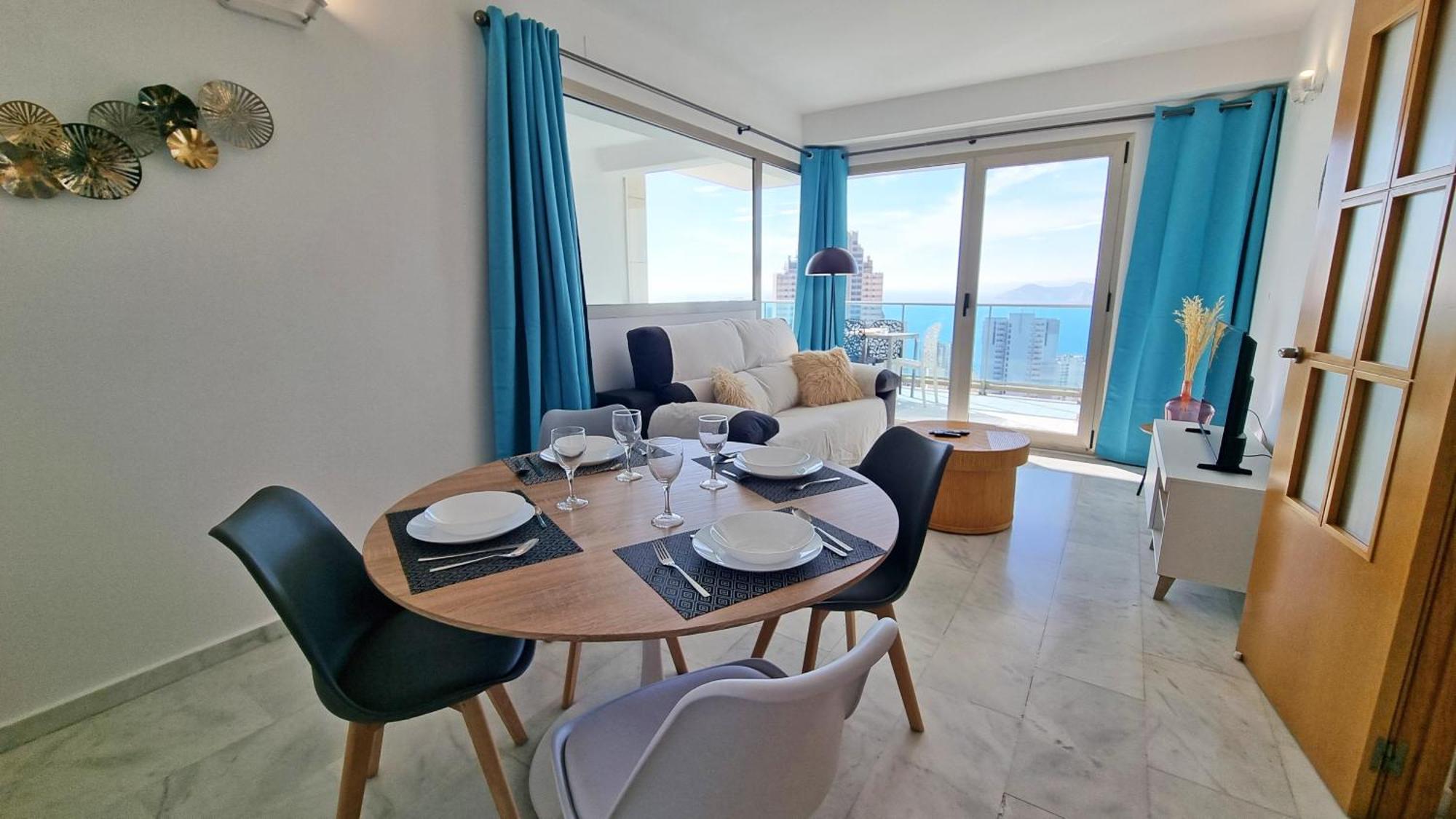 Skyline 18 Terraza Privada Con Impresionantes Vistas Al Mar Lägenhet Benidorm Exteriör bild