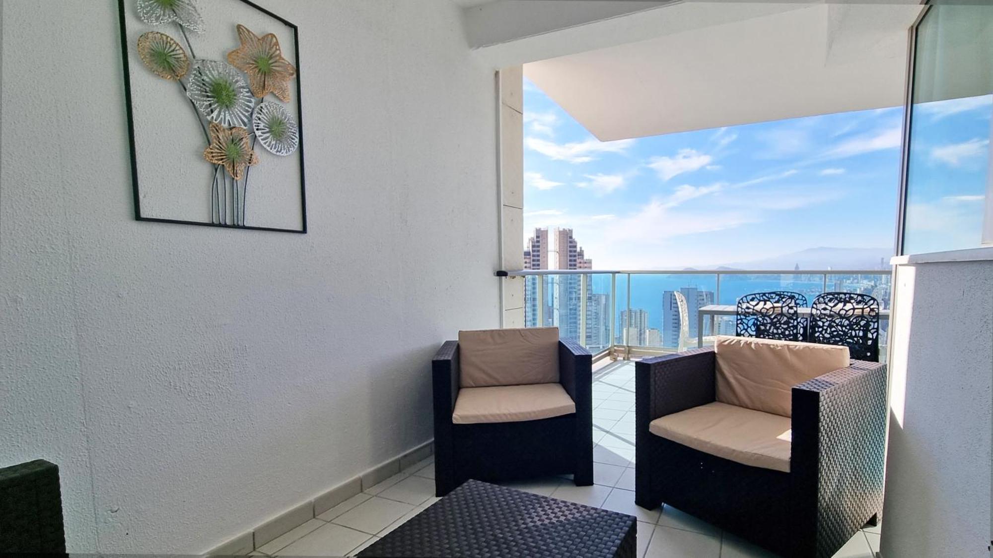 Skyline 18 Terraza Privada Con Impresionantes Vistas Al Mar Lägenhet Benidorm Exteriör bild