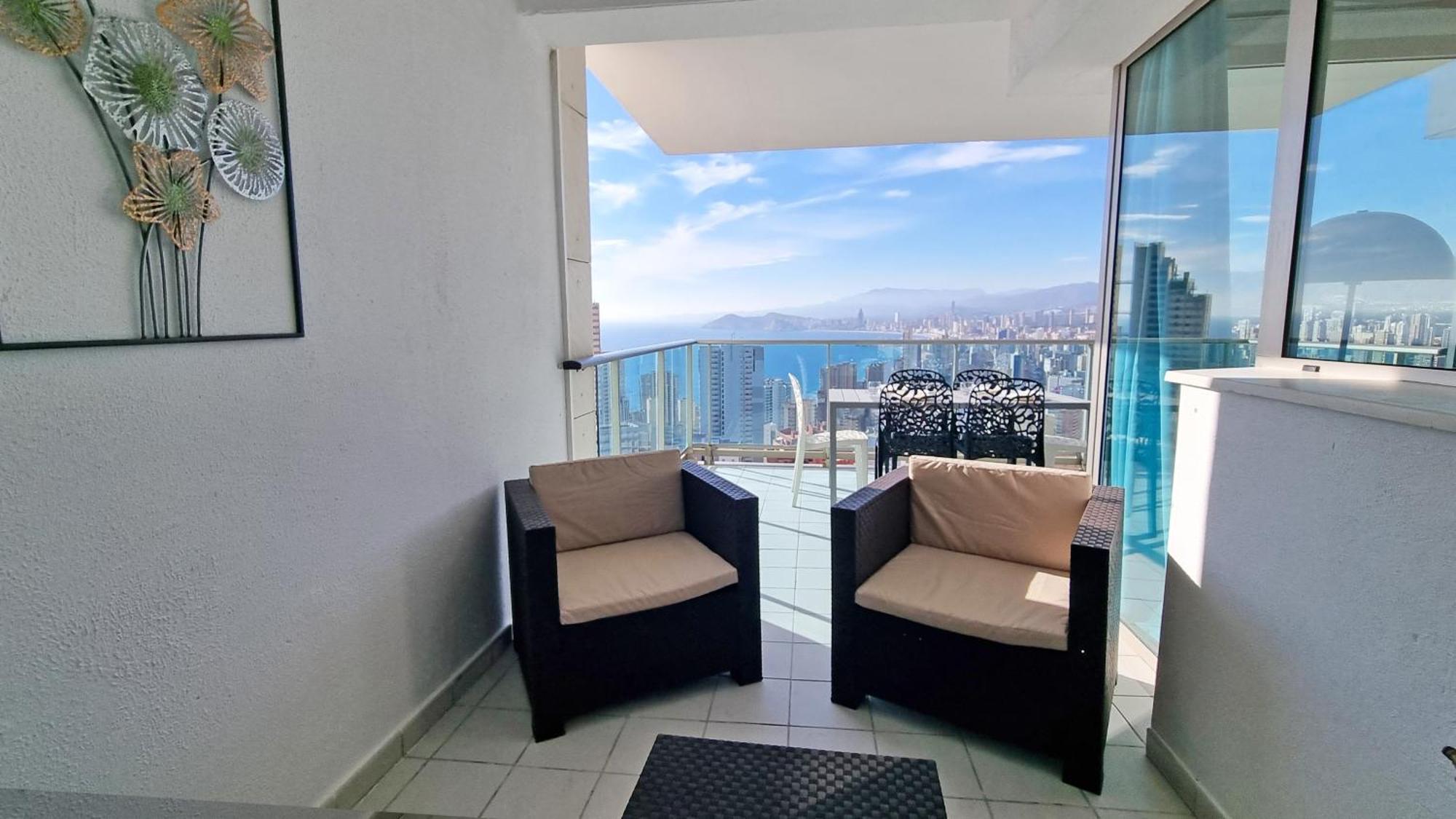 Skyline 18 Terraza Privada Con Impresionantes Vistas Al Mar Lägenhet Benidorm Exteriör bild